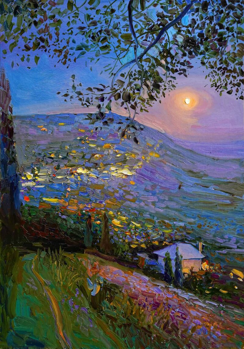 Me, or the moon watching me / Print